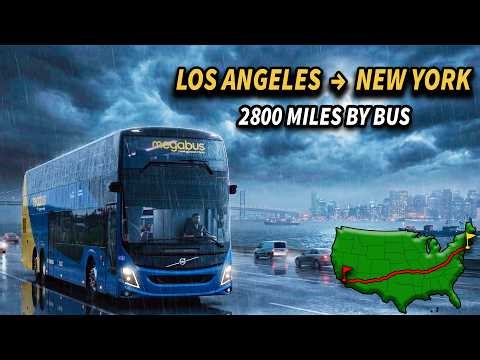 From Hollywood to Manhattan | Los Angeles → New York | Ats Bus Drive No Commentary 🚌