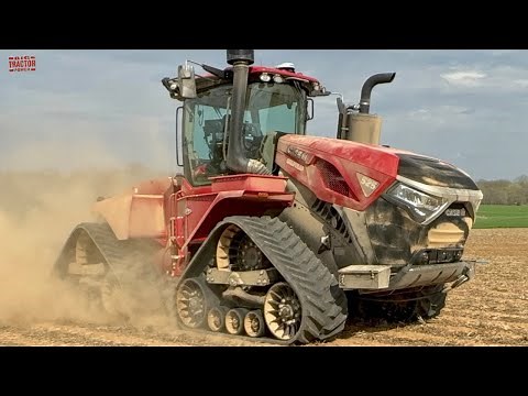 NEW 2025 CASE IH 525 QUADTRAC Tractor Working on Spring Tillage