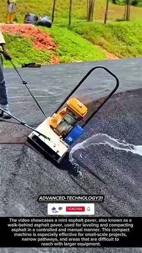 Compact Precision: Mini Asphalt Paver in Action !! #innovation #tool