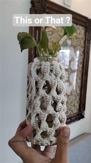 Upcycle a Glass Jar with Macrame | Aesthetic Home Decor DIY 🌿