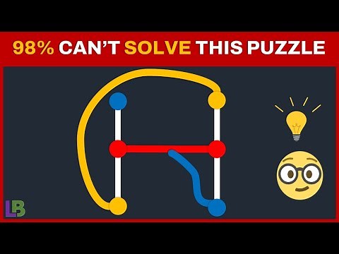 Connect the dots from blue to blue, red to red and yellow to yellow without crossing lines puzzle