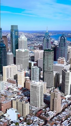 Philadelphia Downtown Aerial View in 8K by drone