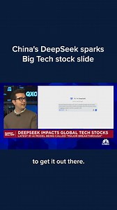 202K views · 1.1K reactions | CNBC’s Steve Kovach reports on how investors fear DeepSeek launched its large language model cheaper than U.S. companies. | CNBC | Facebook