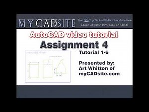 AutoCAD Tutorial Lesson 1-6 Assignment 4 (Complete Beginners Course)