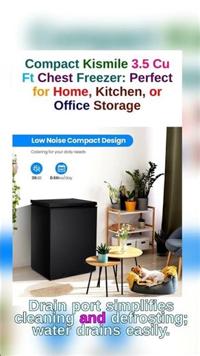 Maximize Your Storage with the Kismile 3.5 Cubic Feet Chest Freezer.