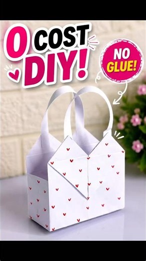 0 Cost Paper Gift Bag DIY in 60 Seconds! 🎁 Easy Origami Gift Bag Tutorial #PaperGiftBag #diy #shorts