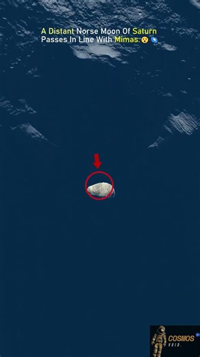 😱Saturn Moon Alignment: Norse Moon & Mimas🪐😮 #spaceshorts #usa