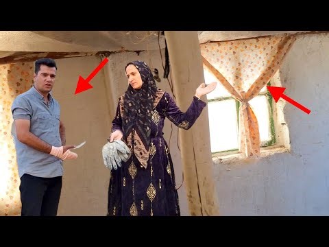 In the heart of Abolghasem's hut: Zeinab's creativity in sewing curtains!