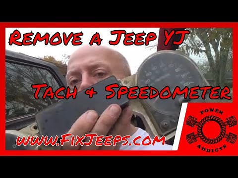 Jeep Wrangler YJ - How to Remove the Speedometer and Tach #poweraddictscrew #jeepyj #jeeplife