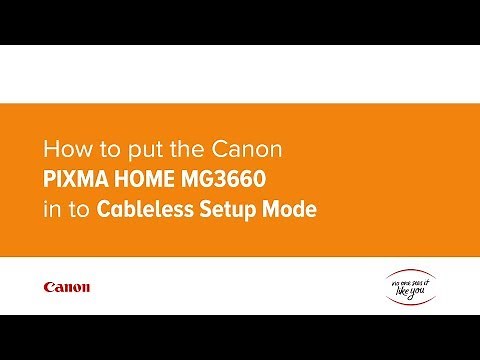How to put the Canon PIXMA HOME MG3660 in to Cableless Setup Mode