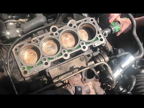 watching car pistons MOVE up and down using a cordless screwdriver