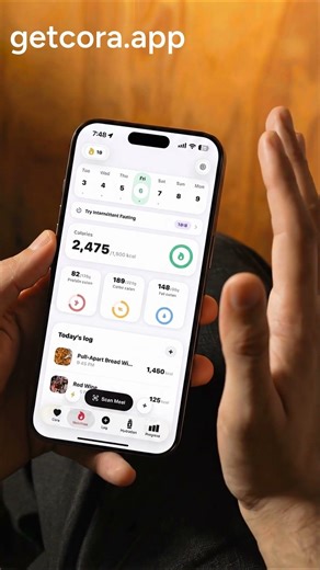 Free iOS app: scan meals → calories & macros fast. No ads. Download app: getcorara.app #food#calorie
