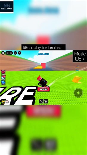 bike obby for brainrot | Active Gamer | Walk #viral #roblox #rblx #gaming #youtubeshorts #foryou