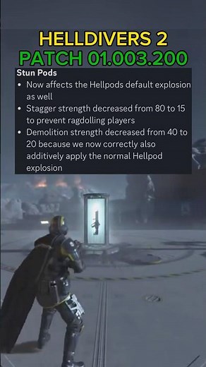 Stun Hellpod Booster CHANGES After Patch 01.003.200 - Helldivers 2