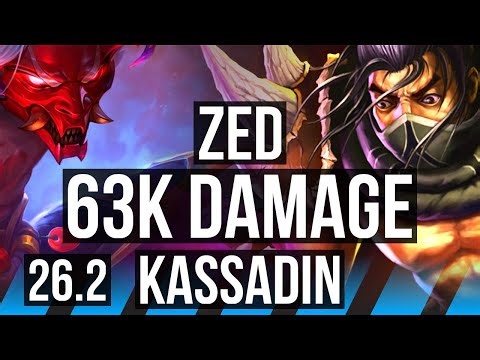 ZED vs KASSADIN (MID) | Good KDA: 21/1/5, 63K damage | EUW Master | 26.2