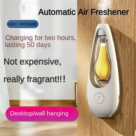 [Same Day Ship] Automatic Aroma Diffuser Rechargeable Air Purify Deodorize Essential Oil Humidifier Aromatherapy Machine Wall-Mounted Automatic Spray Fragrance For Bathroom Room | Lazada PH