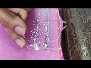 New and Unique Aariwork Blouse Design for beginners silk thread stitching aari work Aariwork2.0