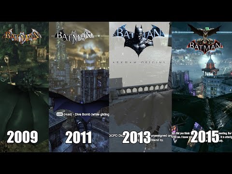 Evolution of Gliding Animation In All Batman Arkham Games! (4k)