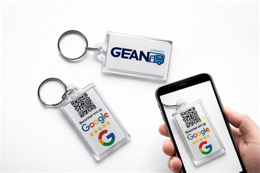 Custom QR Code Keychain for Google Reviews – Business Review Keychain – Scan to Review – Company Marketing Tool – Bulk Available – Small Bus
