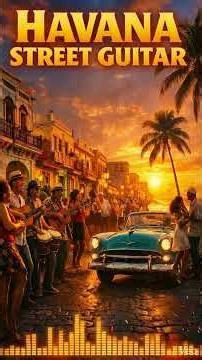 Havana Street Guitar 🌅 Relaxing Cuban Drive Music | Latin Sunset Vibes