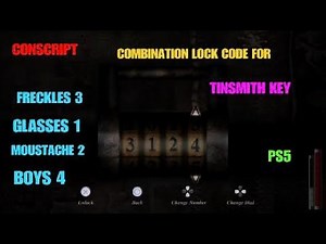 CONSCRIPT Combination Lock Code Tinsmith Key Guide