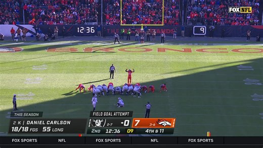 Daniel Carlson misses a field goal for first time since Week 8, 2021