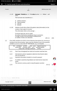 Tourism Grade 12 NSC DBE/November 2023Section 1.11.1.19 Hur... | Filo