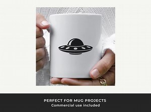 UFO Spaceship SVG: Alien Saucer Silhouette Cut File for Cricut & Silhouette - Etsy