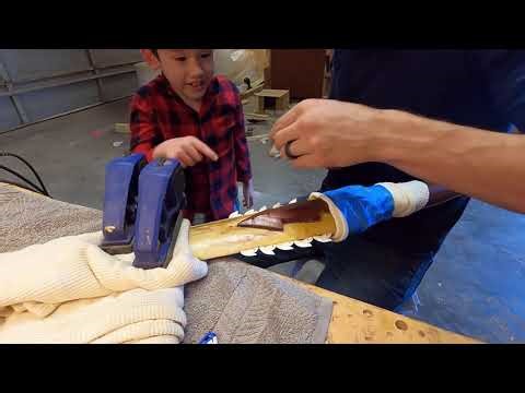 Dismantling a swordfish bill sword!