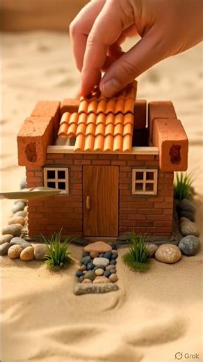 This Tiny Brick House Looks 100% Real 😳🧱🏠