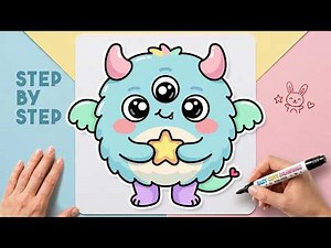 How to Draw a Cute Monster Easy Step by Step for Kids