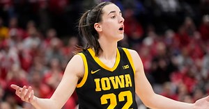 LOOK: Iowa unveils Caitlin Clark logo, number at spot of her record-breaking shot