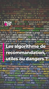 24 reactions | "On ne peut pas s'en passer" : les algorithmes de recommandation, utiles ou dangereux ? Publications sur les réseaux, suggestions d'achat: les algorithmes de recommandation décident de ce qu'on voit sur internet. Comment fonctionnent-ils ? Et pourquoi sont-ils critiqués ? #algorithm #algo #donneespersonnelles #reseauxsociaux #tech | Tech & Co | Facebook
