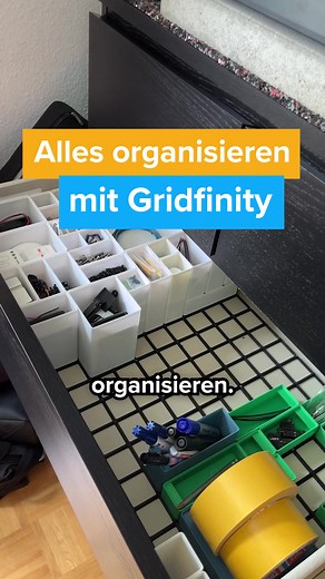 Entdecke das innovative Gridfinity-System und sieh, wie wir es verwenden, um alles zu organisieren! 💡📦 #Gridfinity #organisation