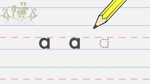 【如何书写字母A 】Write the letter A Alphabet Writing lesson for children_哔哩哔哩_bilibili
