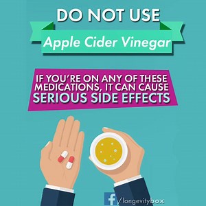 14K views · 85 reactions | Do Not Use Apple Cider Vinegar If You’re On Any Of These Medications, It Can Cause Serious Side Effects | Longevity Box | Facebook