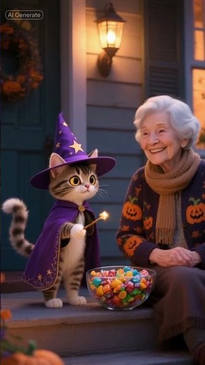 Halloween Cat Trick-or-Treating 🎃🐱🍬 | Cute Animated Short