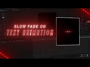 Slow Fade On TEXT ANIMATION | After Effects Tutorial | 2025.