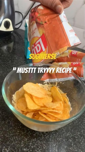 😍Creamy Garlic Lays Chips Recipe in 5 Minutes! Crispy & Creamy Snack 😋#musttry#easyrecipe#fypシ゚