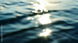Radiant Sun Glare on Water with Natural Sunlight Glints and Surface Reflection