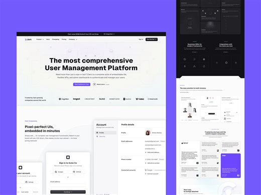 User Management SaaS Landing Page Design