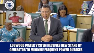 The Logwood water system has received a new standby generator to minimize frequent power outages, benefiting the residents of Logwood and surrounding communities. | Andrew Holness