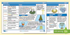 RE: Celebrations of Light: Year 2 Knowledge Organiser