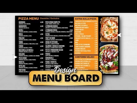 4K Animated Digital Menu Board Design | Restaurant Menu Card | LED Screen Food Menu Video