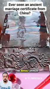 13K views · 152 reactions | Discover the beauty and meaning behind this ancient Chinese marriage certificate, a timeless piece of history that reflects tradition and culture. #China #history #ChinaInnovation #ChinaFuture #ChinaProsperity #CreativeChina | Muhammad Ikram Nabil Yassir | Facebook