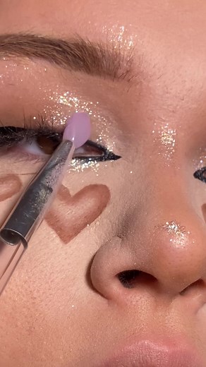 Valentine's Heart Under Eyes Makeup Tutorial