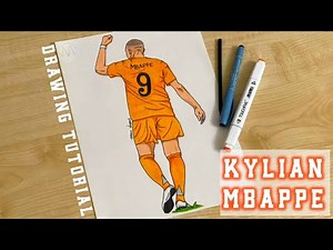 How to draw Mbappe step by step easy / Mbappe back drawing