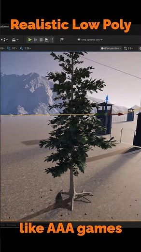 Creating a Realistic Low Poly Tree in SpeedTree | UE5 Workflow #shorts #tutorial #realestic