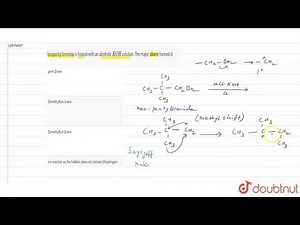Neopentyl bromide is heated with an alcoholic `KOH` solution. The major alkene formed is