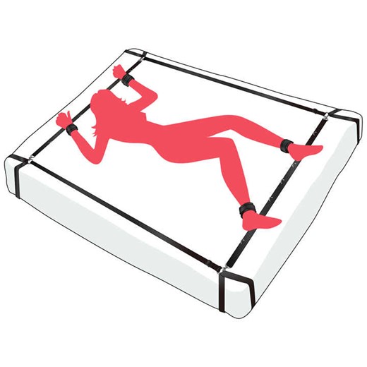 Handcuffs Fetish Bed Restraint Kit Sex BDSM Bondage Leather Suit Dominatrix Adult Sex Toy for Couple Women SM Sex Adult Games